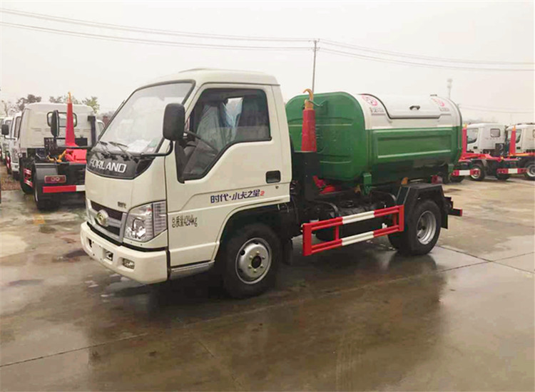 福田小卡之星國六鉤臂式垃圾車