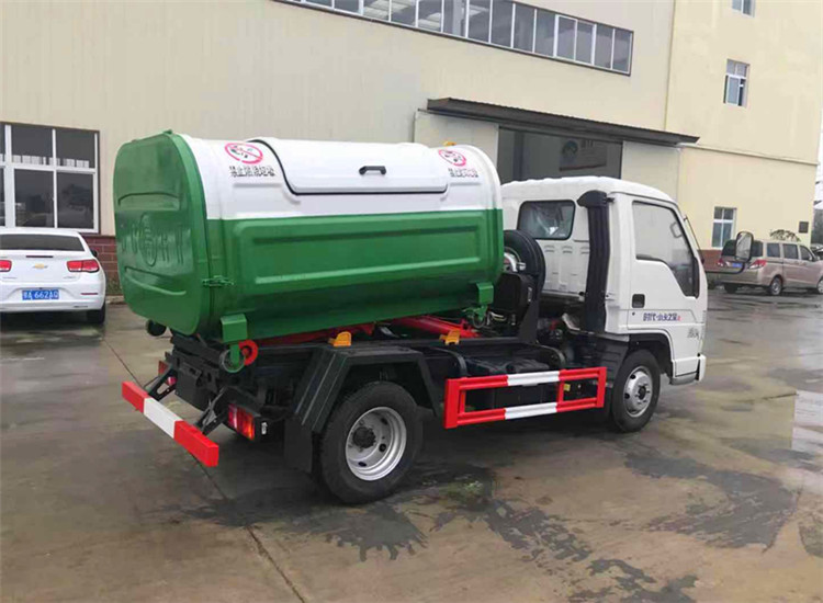 福田小卡之星國六鉤臂式垃圾車